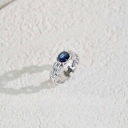 Natural Sapphire Diamond Ring D1.37ct d0.225ct. 18K Gold